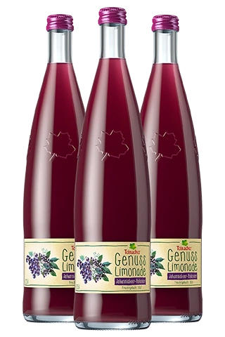 Teinacher Genuss-Limonaden Johannisbeere-Holunder in der 0,75 L Glas Genussflasche