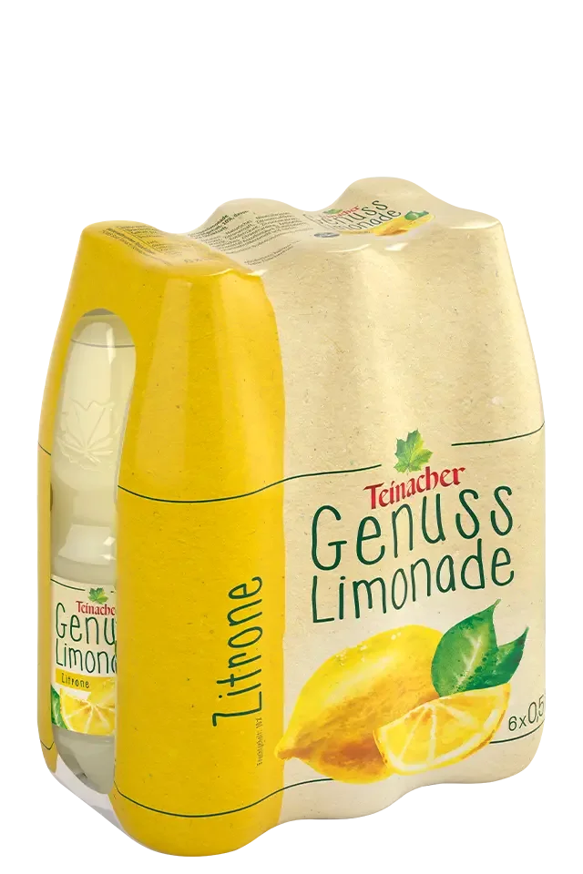 Teinacher Genuss-Limonade Zitrone im 6er-Multipack mit 0,5-Liter-Flaschen