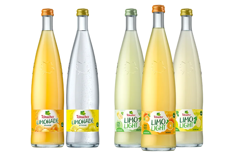 Teinacher Limo & Limo Light in der 0,75 Glas Genussflasche