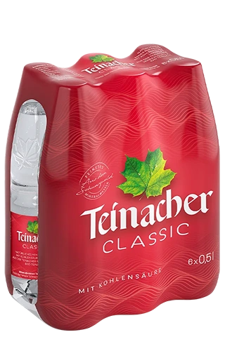 Teinacher Mineralwasser Classic Multipack mit 6 Petflaschen 1,0 L