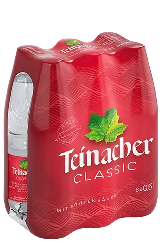 Teinacher Mineralwasser Classic Multipack mit 6 PET-Flaschen 1,0 L