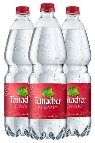 Mehrere Teinacher Mineralwasser Classic Petflaschen 1,0 L