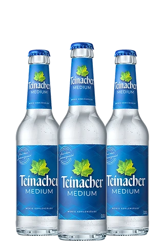 Drei Teinacher Mineralwasser Medium Longneckflaschen 0,33 Liter