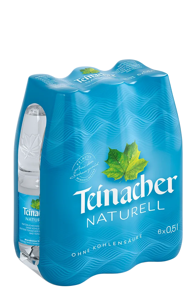 Teinacher Mineralwasser Naturell Multipack mit 6 Petflaschen 0,5 L