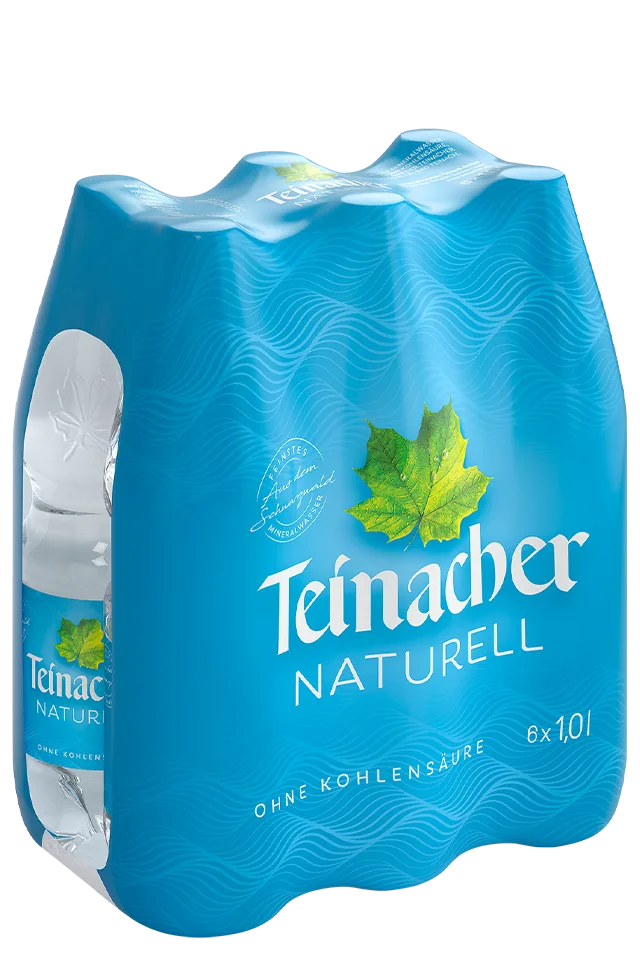 Teinacher Mineralwasser Naturell Multipack mit 6 Petflaschen 1,0 L