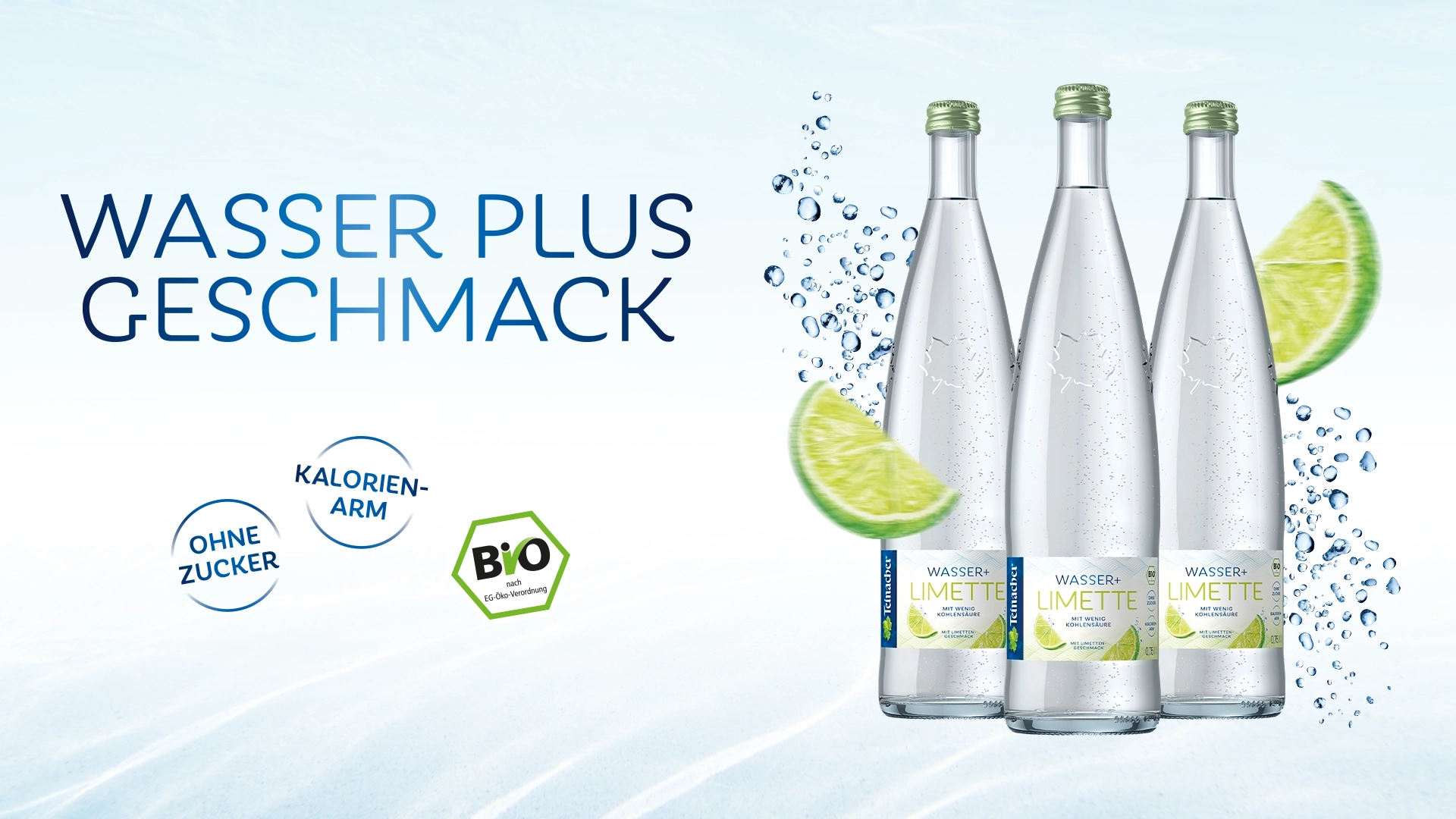 Wasser+ Limette: Mineralwasser mit Geschmack | Teinacher