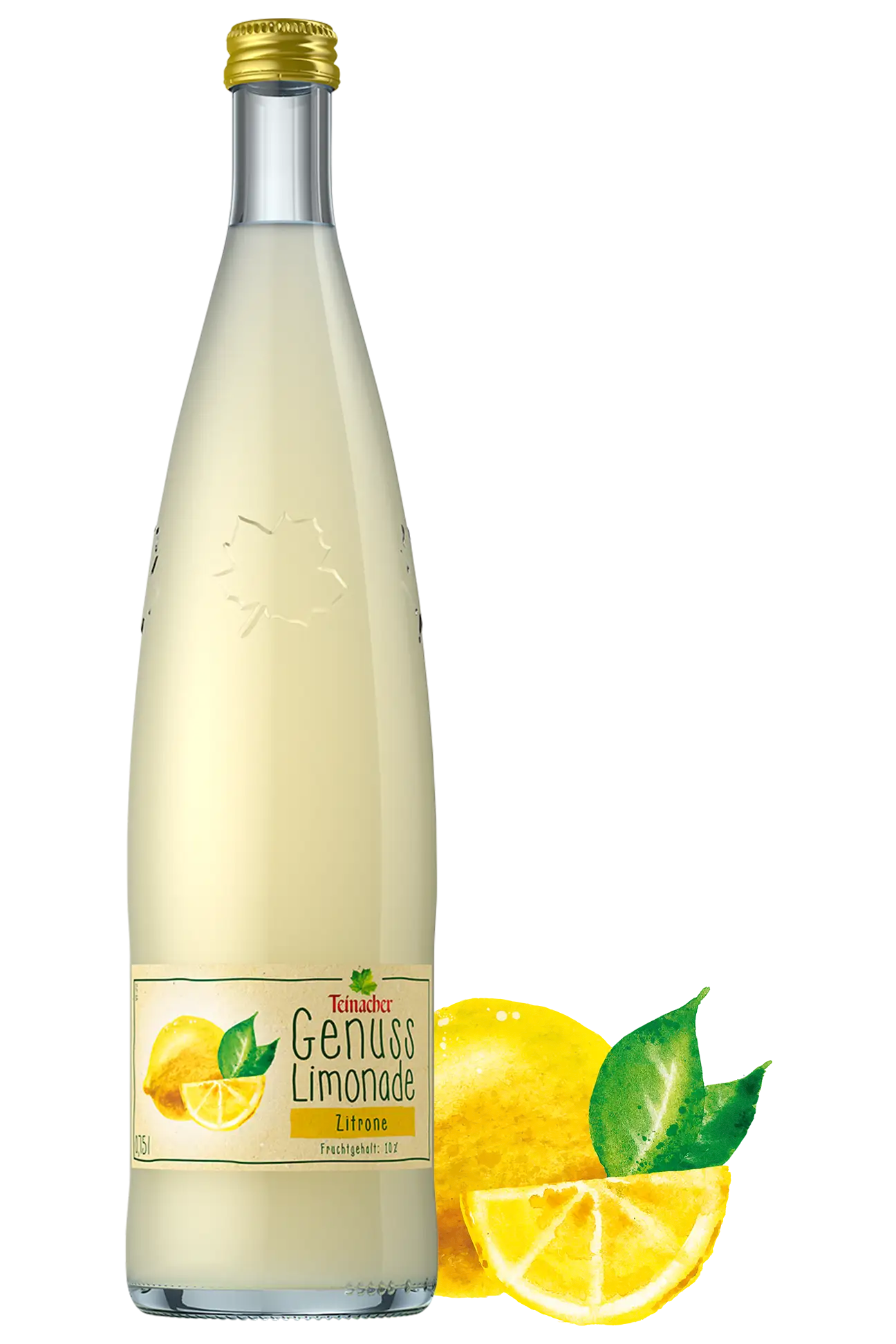 Glasflasche 0,75 L Teinacher Genuss Limonade Zitrone